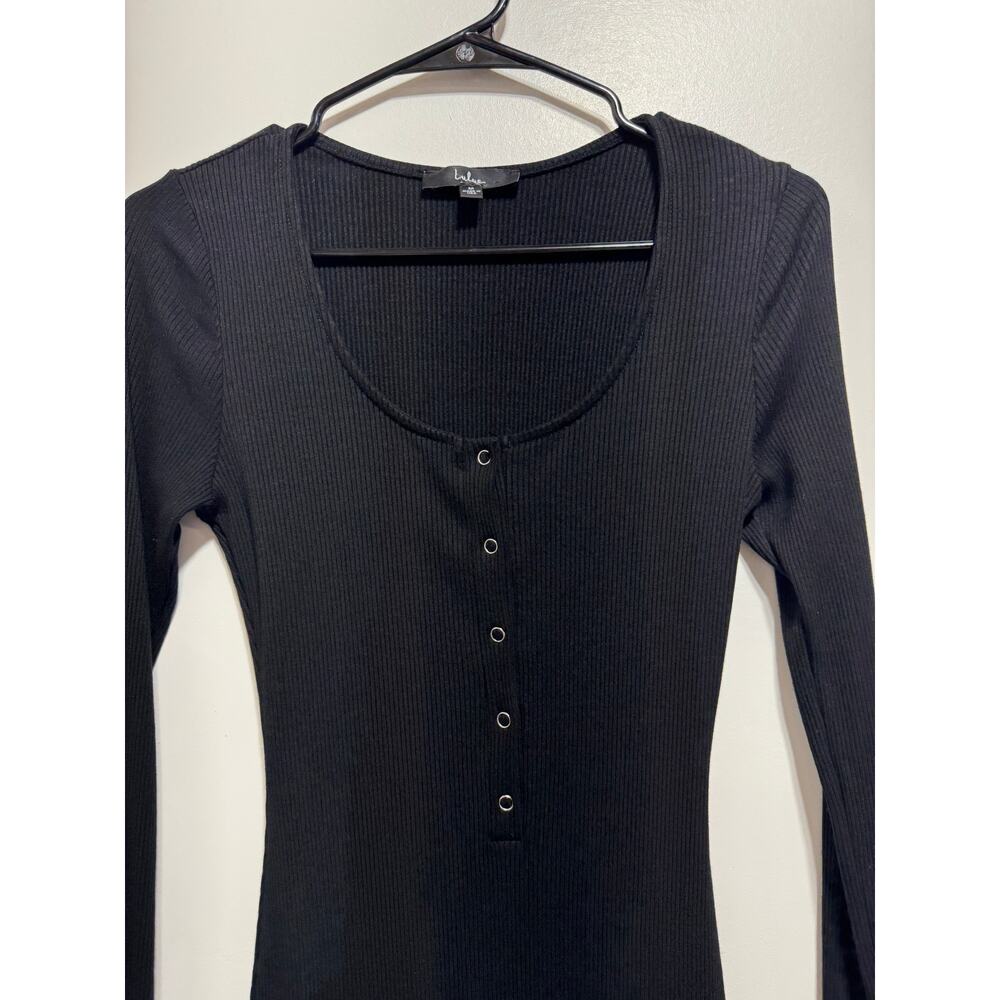 Lulus Go Beyond Basic Black Ribbed Snap Front Bod… - image 7